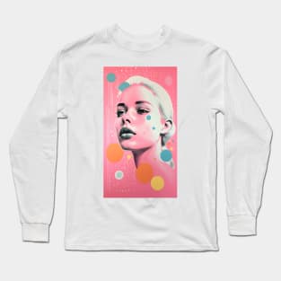 Ethereal Riso Lady: Grace in Print Long Sleeve T-Shirt